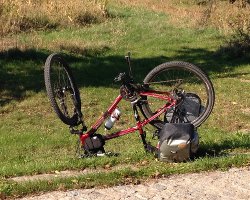 Foto bicicleta al reves